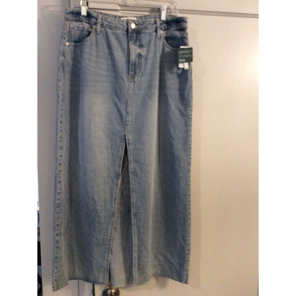 New NWT Tillys RSQ Maxi Soft Denim Skirt Women's 24 Waist